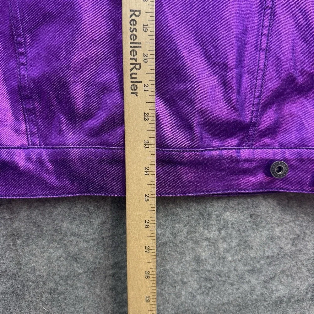 Valabasas Da Vinci Waxed Denim Metallic Jacket Medium Purple Streetwear Urban